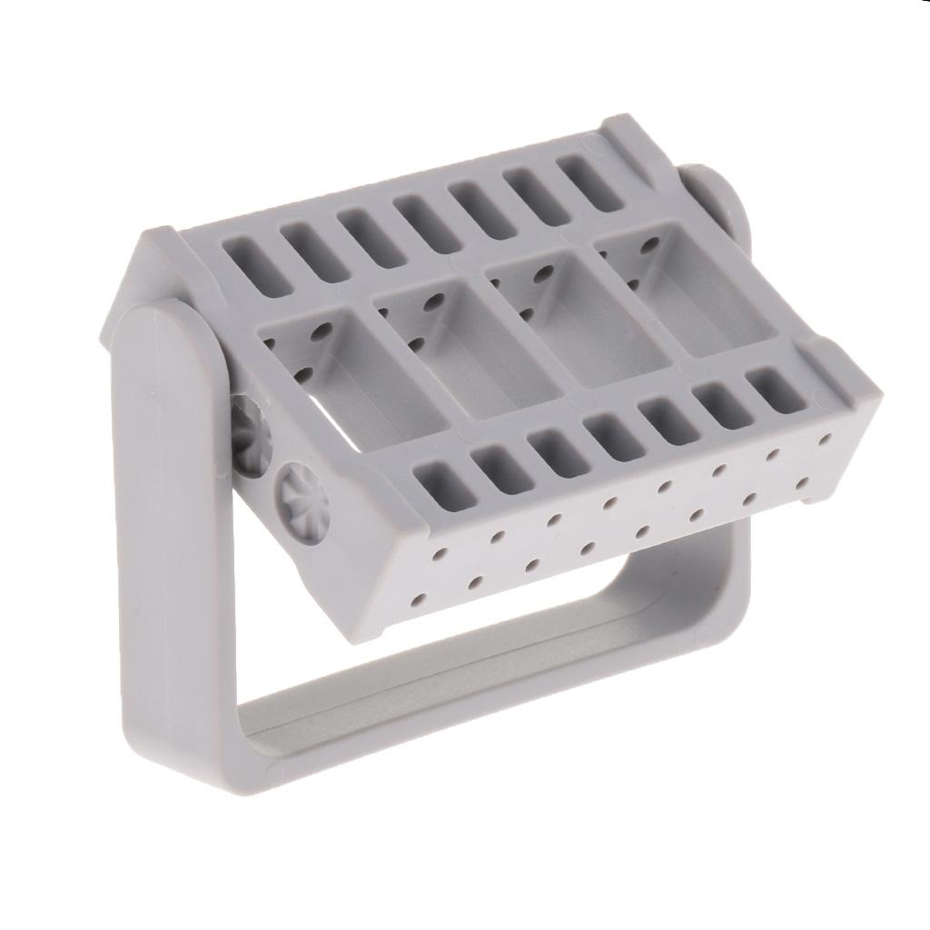Dental Autoclave 16 Holes Endo Files Holder Stand Disinfection Box Grey