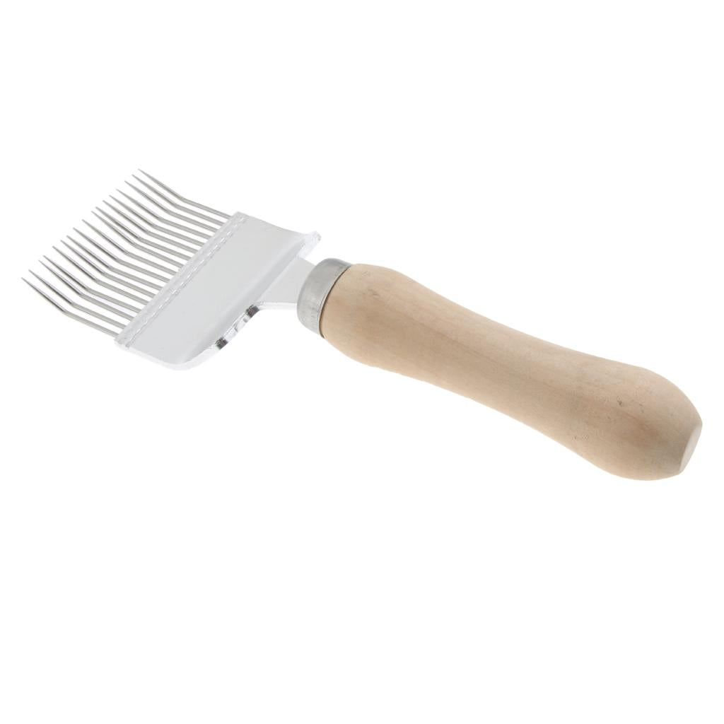 Beekeeping Honey Comb Stainless Steel Tine Uncapping Fork Beehive Scratcher