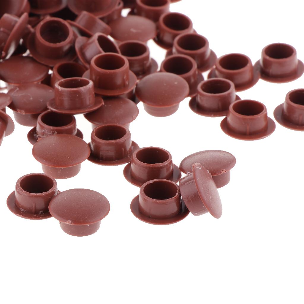 10 mm Plastic Hinge hole Cover Caps for Home Furniture brown