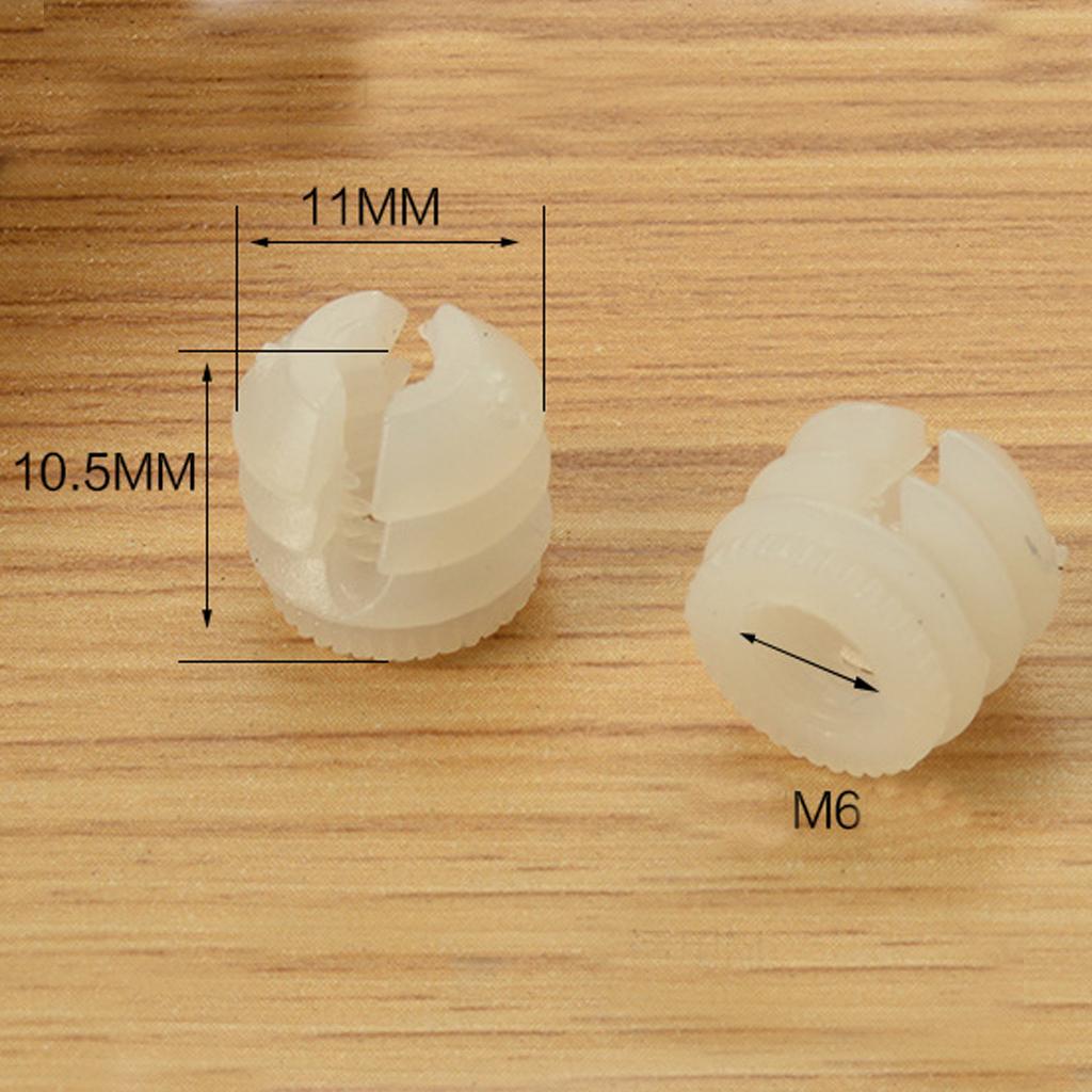 1000x Pre-embedded Nut Panel Connector Nylon Expansion Colloidal Particles B