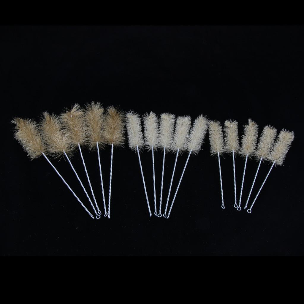 Set of 15 Pieces Test Tube Brushes Brush Cleaning Tool 3 Sizes S/M/L