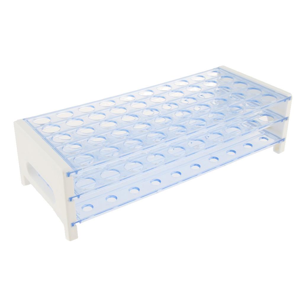 3-Layer 50-Hole Plastic Detachable Centrifuge Test Tube Rack 16mm