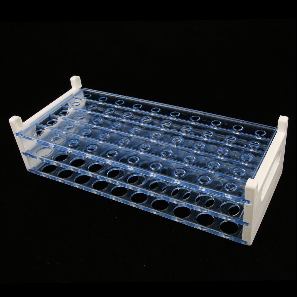 3-Layer 50-Hole Plastic Detachable Centrifuge Test Tube Rack 16mm