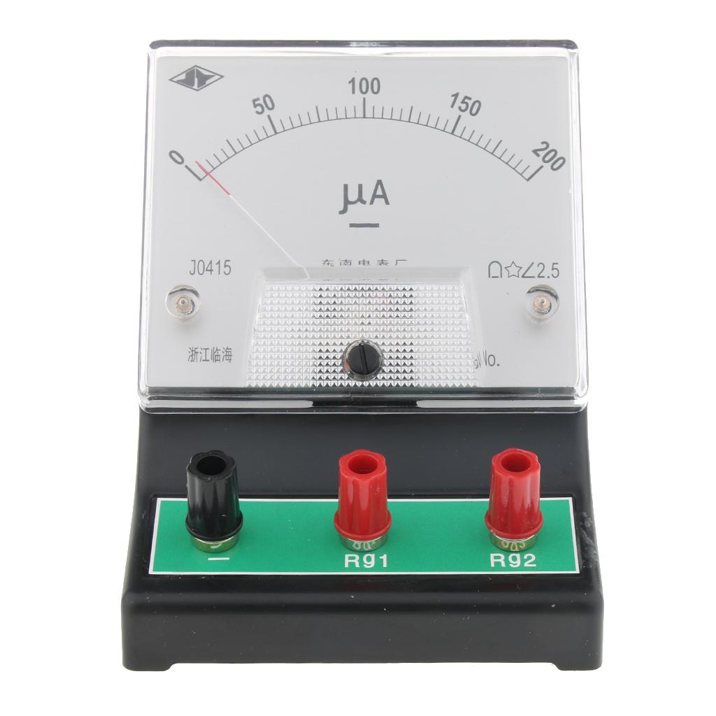 Lab Ammeter DC Current Meter, 0 - 200 microamp, 2.5 uA resolution