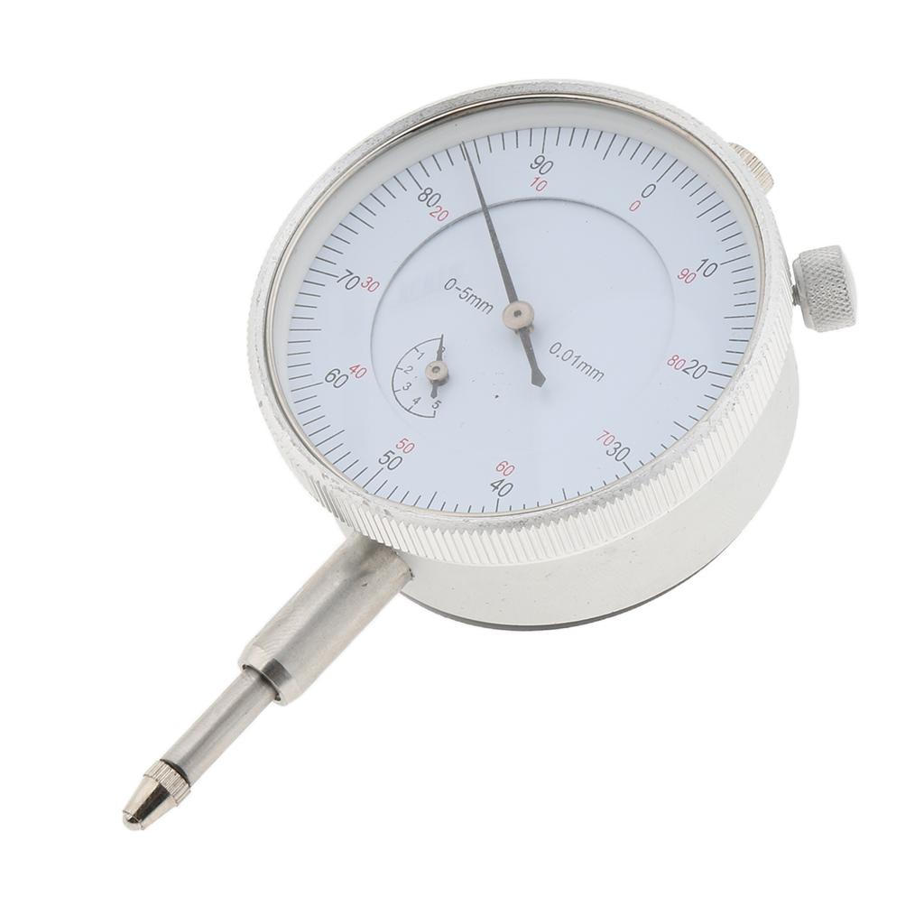 Precise Dial Test Indicator Gauge Lug Back Pointer Metric 0-5mm 0.01mm