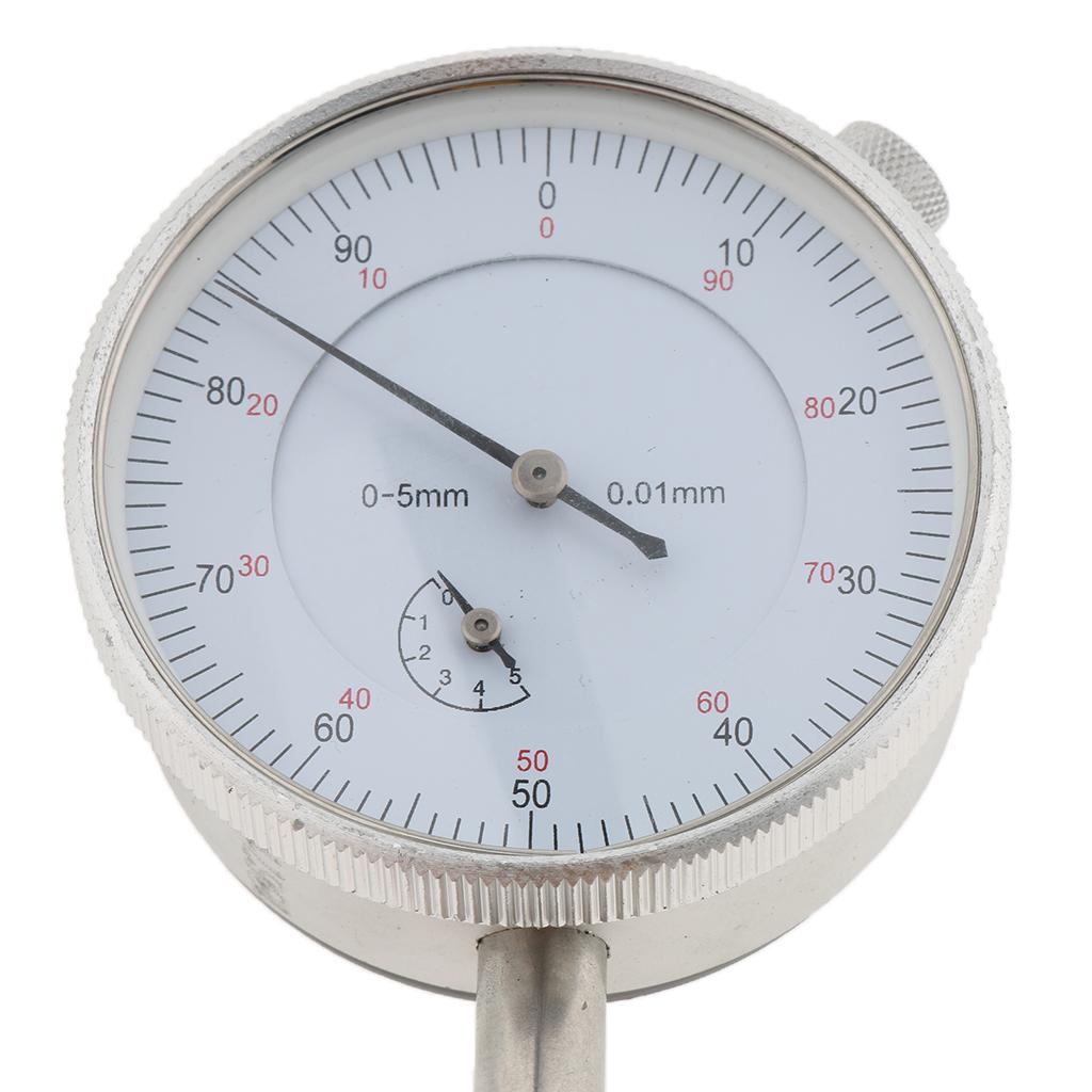 Precise Dial Test Indicator Gauge Lug Back Pointer Metric 0-5mm 0.01mm