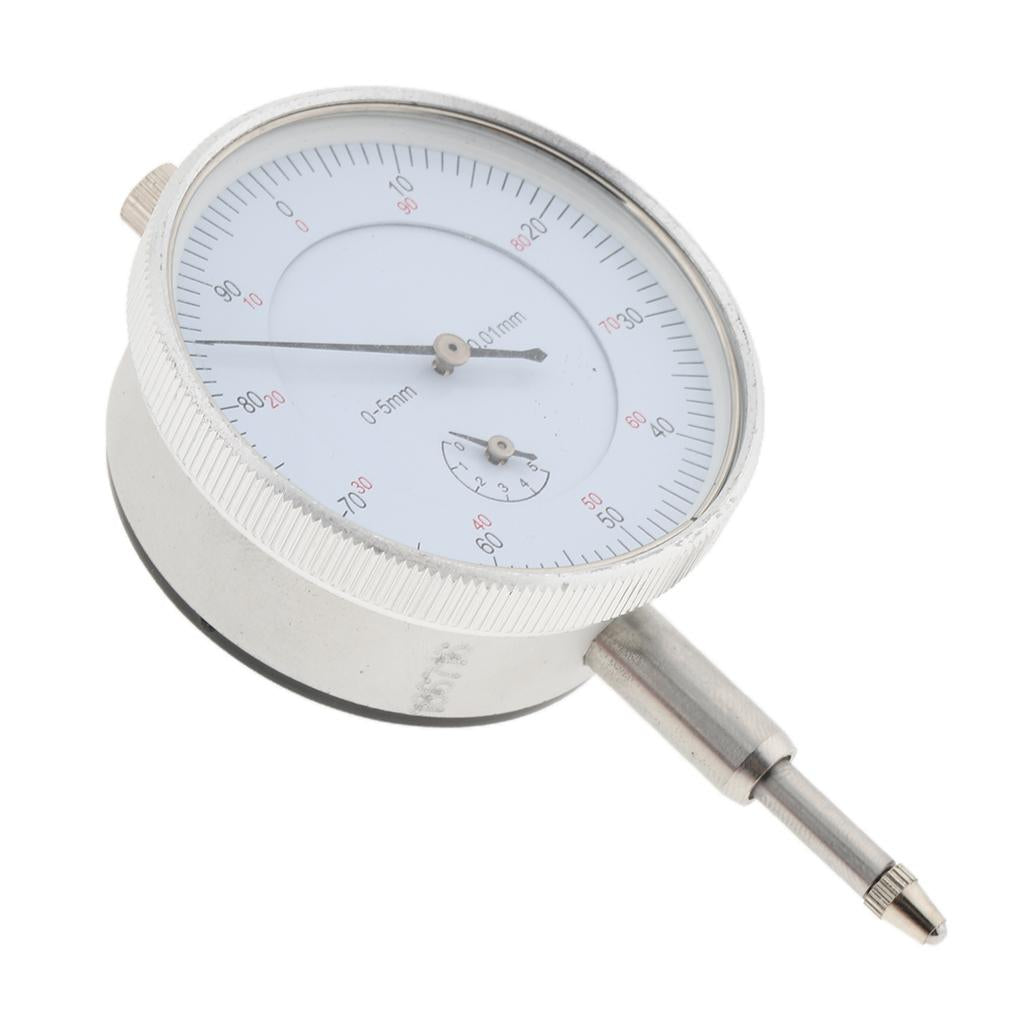 Precise Dial Test Indicator Gauge Lug Back Pointer Metric 0-5mm 0.01mm