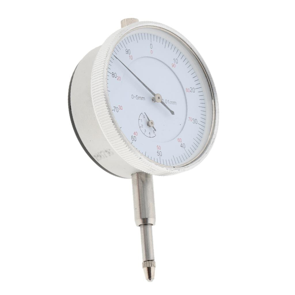 Precise Dial Test Indicator Gauge Lug Back Pointer Metric 0-5mm 0.01mm