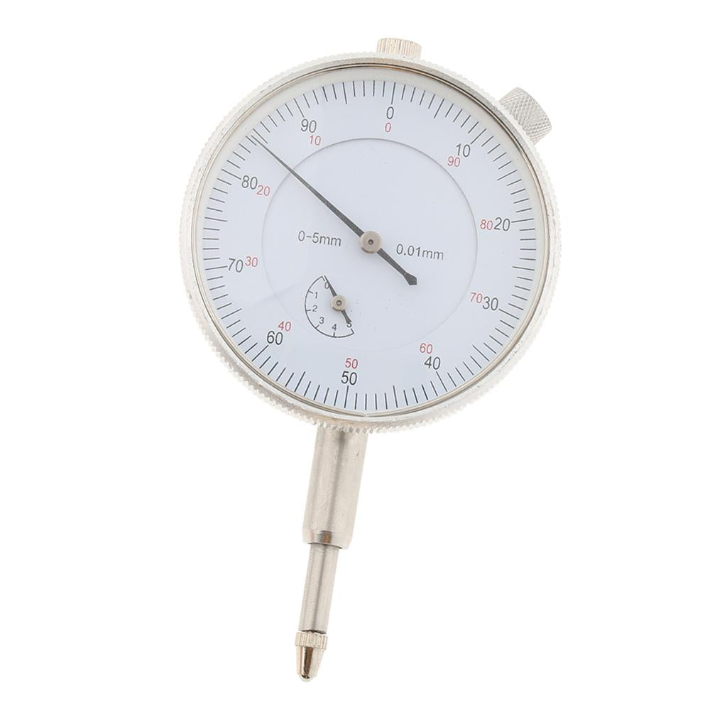Precise Dial Test Indicator Gauge Lug Back Pointer Metric 0-5mm 0.01mm