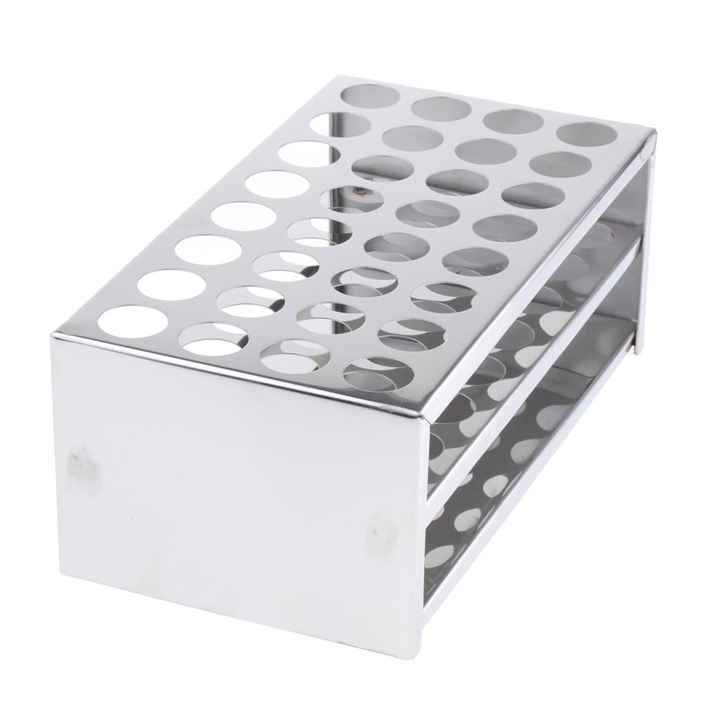 Stainless Steel Test Tube Rack Stand Holder Anti Acid Laboratory Use 32Holes