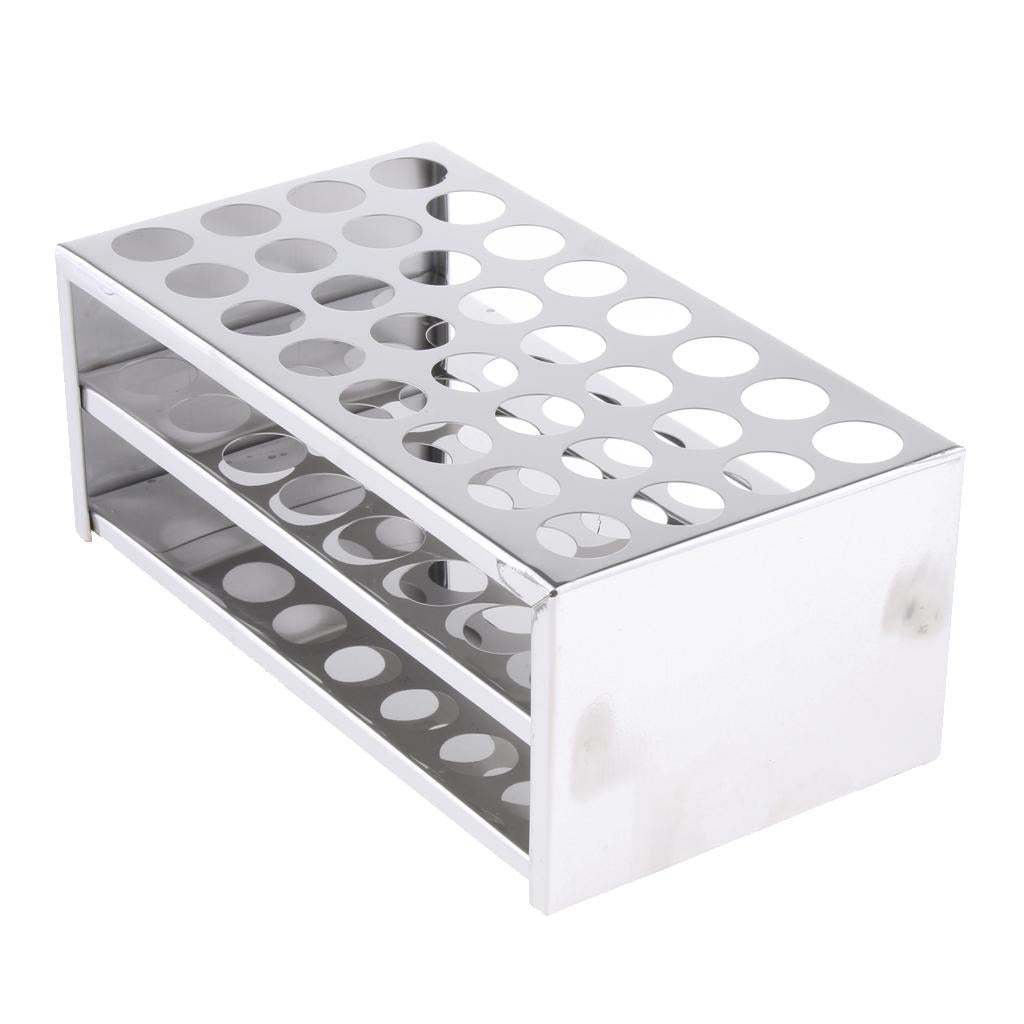 Stainless Steel Test Tube Rack Stand Holder Anti Acid Laboratory Use 32Holes
