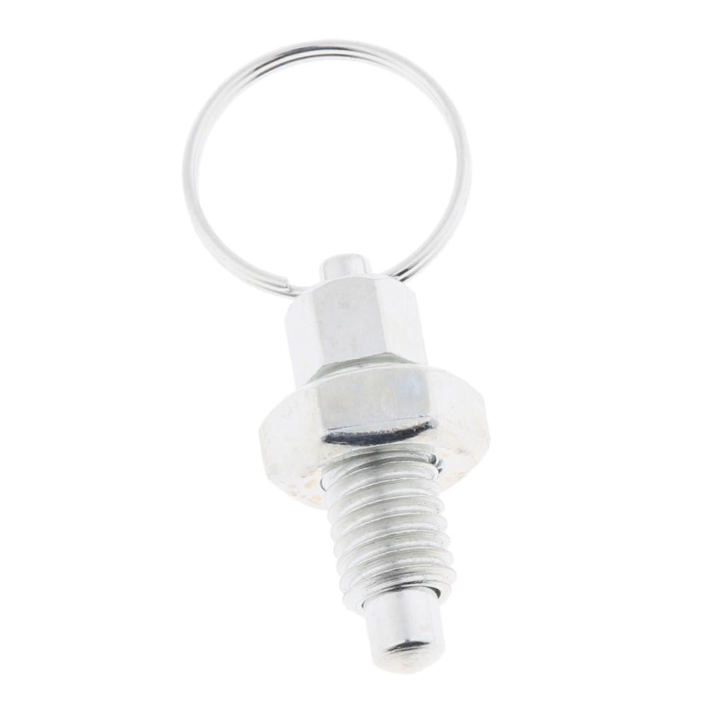 Galvanised Carbon Steel Non Lock-Out Indexing Plunger with Pull Ring M8