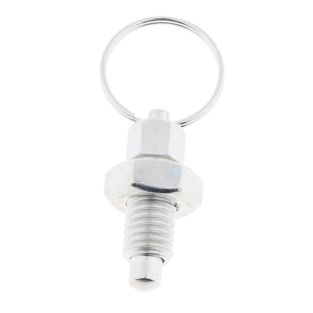 Galvanised Carbon Steel Non Lock-Out Indexing Plunger with Pull Ring M8