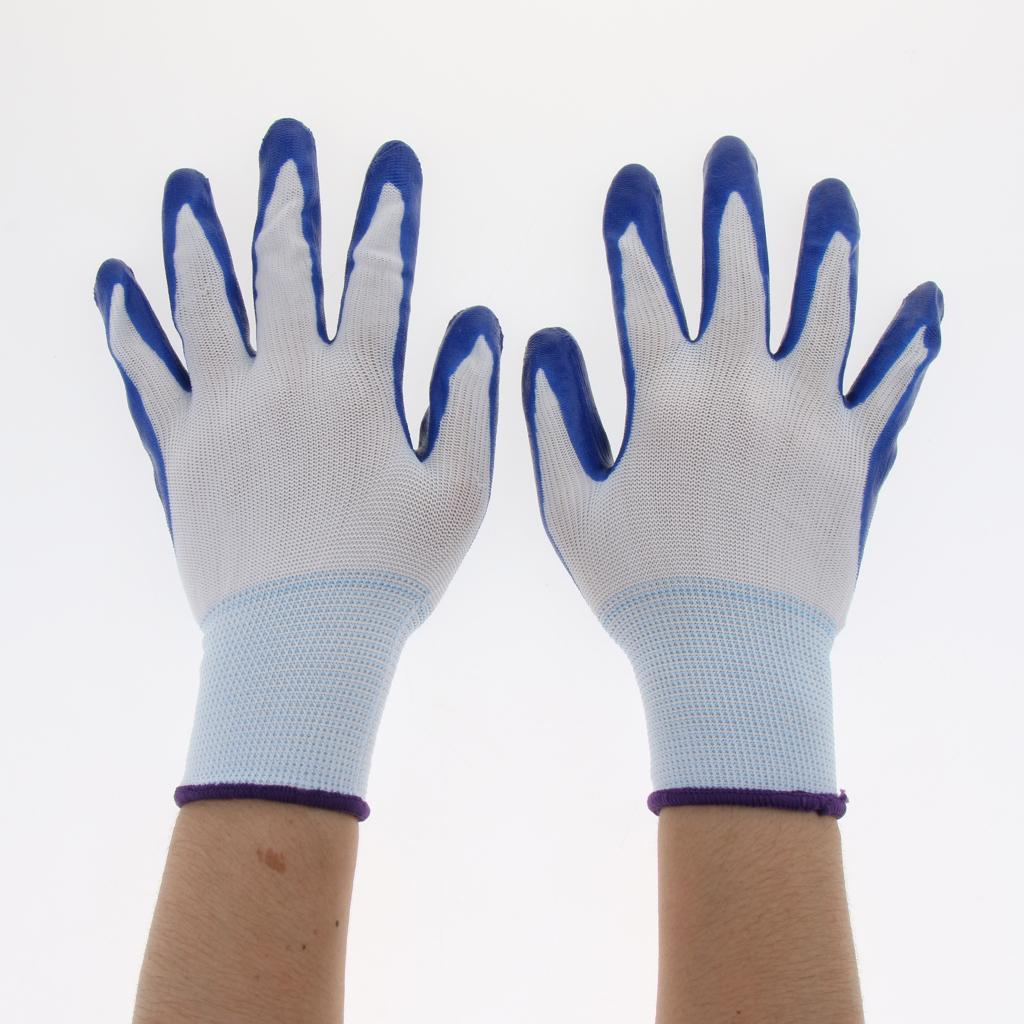 12Pairs Palm Coating Natural Rubber Glove Hand Protection 230mm