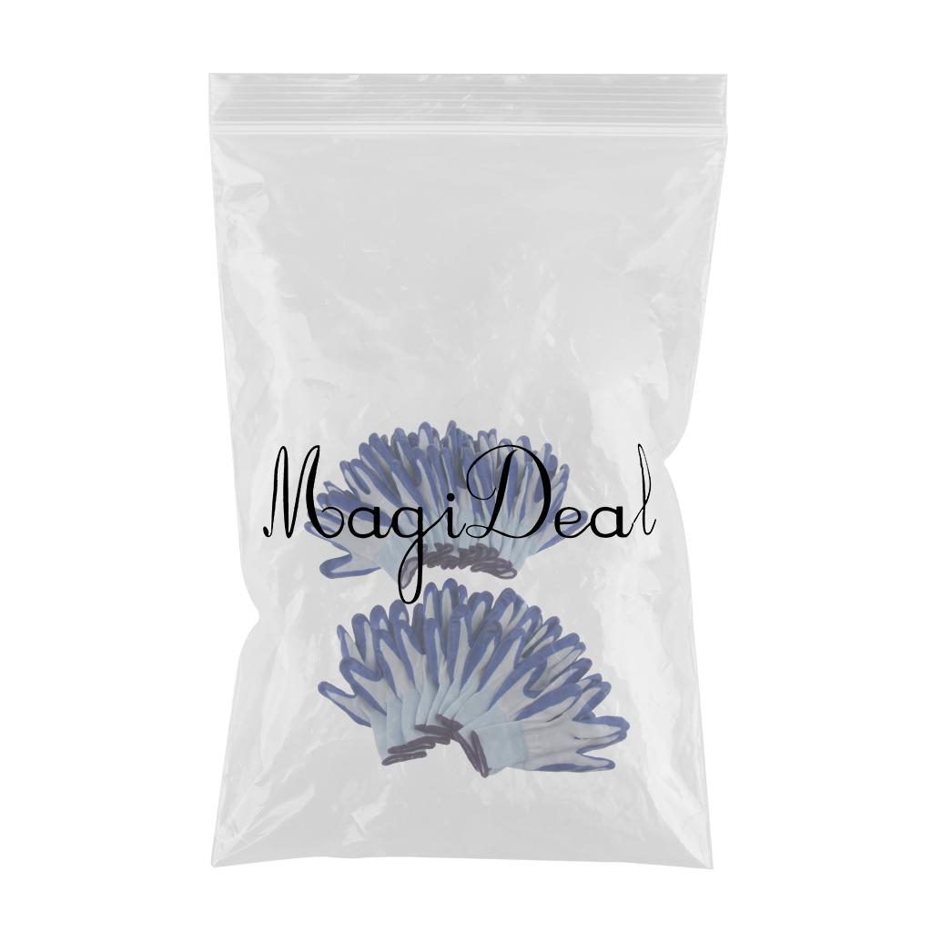 12Pairs Palm Coating Natural Rubber Glove Hand Protection 230mm