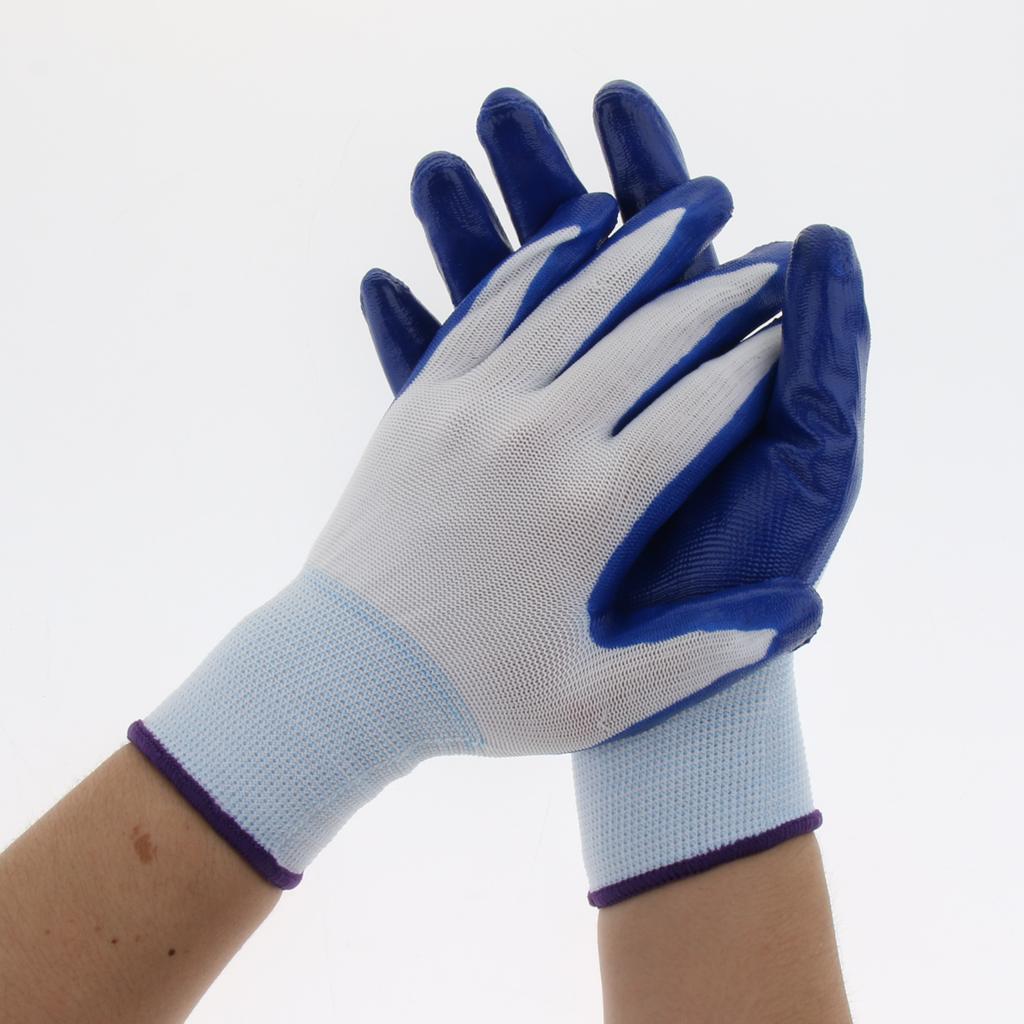 12Pairs Palm Coating Natural Rubber Glove Hand Protection 230mm