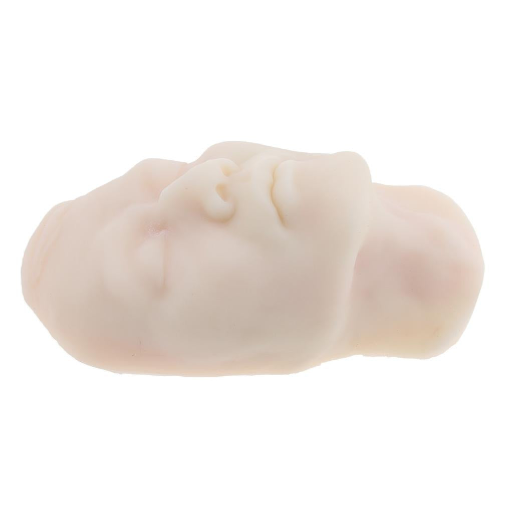 Soft Silicone Head Model Skin Suture Facial Model Cosmetic Study Teaching