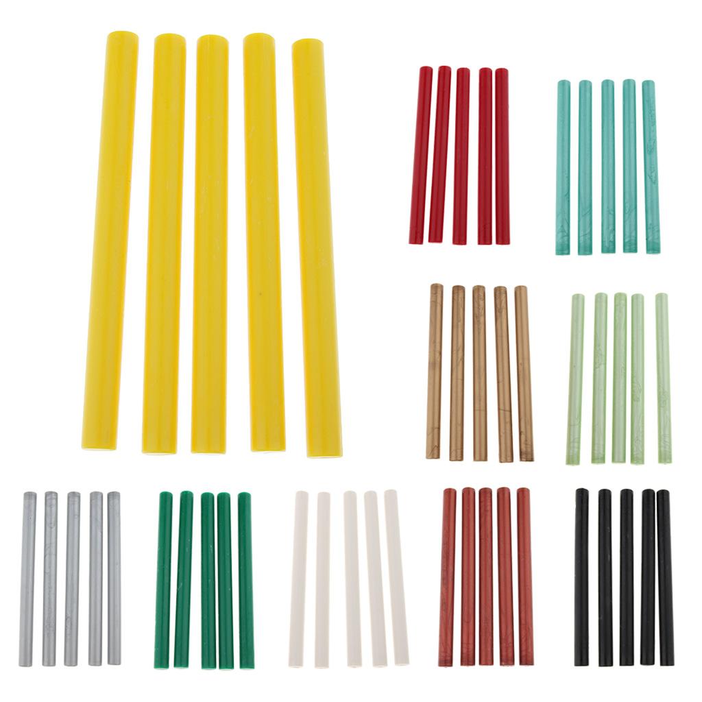 50x Round Sealing Wax Stick Seal Stamp Glue for Wedding Party Tools 10 Color