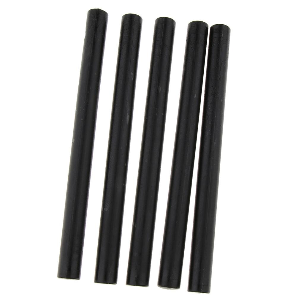 5Pcs Round Sealing Wax Stick Seal Stamp Glue for Wedding Party Tools Black