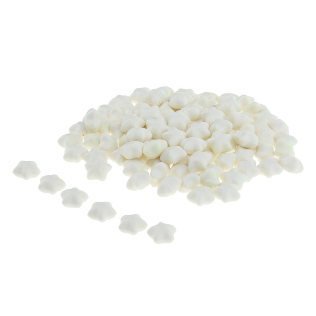 2x100 Pieces Star Shape Sealing Wax Beads for Stamp Envelope Seal DIY White