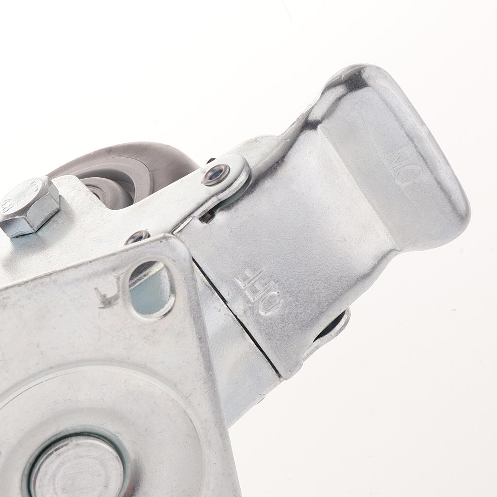 3'' Grey Swivel Plate Caster Wheels 90kg 200lbs Trolley Cart with Brake