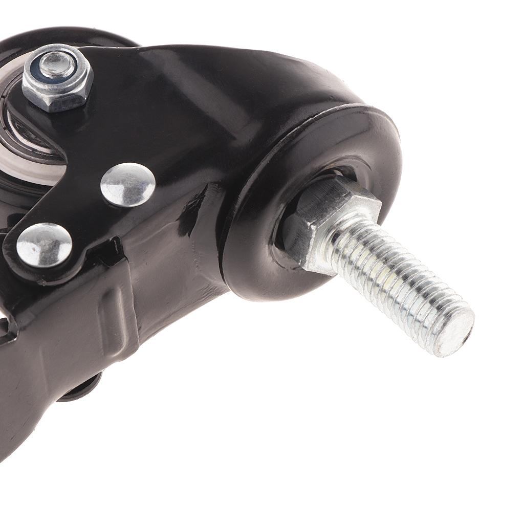 1.5'' Rubber Swivel Plate Caster Wheel M10 Universal Replacement with Brake