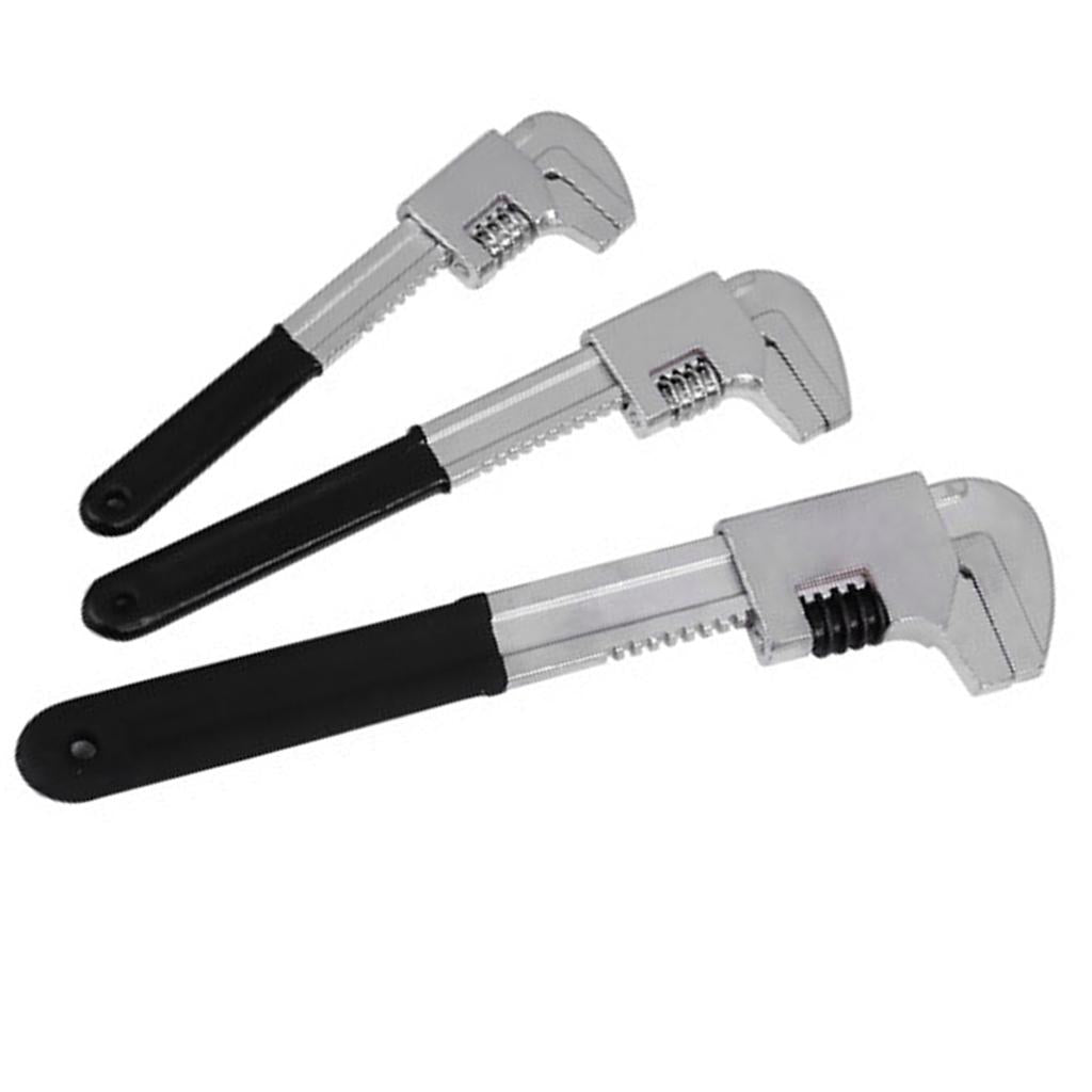 Forged Steel Monkey Wrench Spanner F-Shaped Adjustable Wrench Tool 9 inch