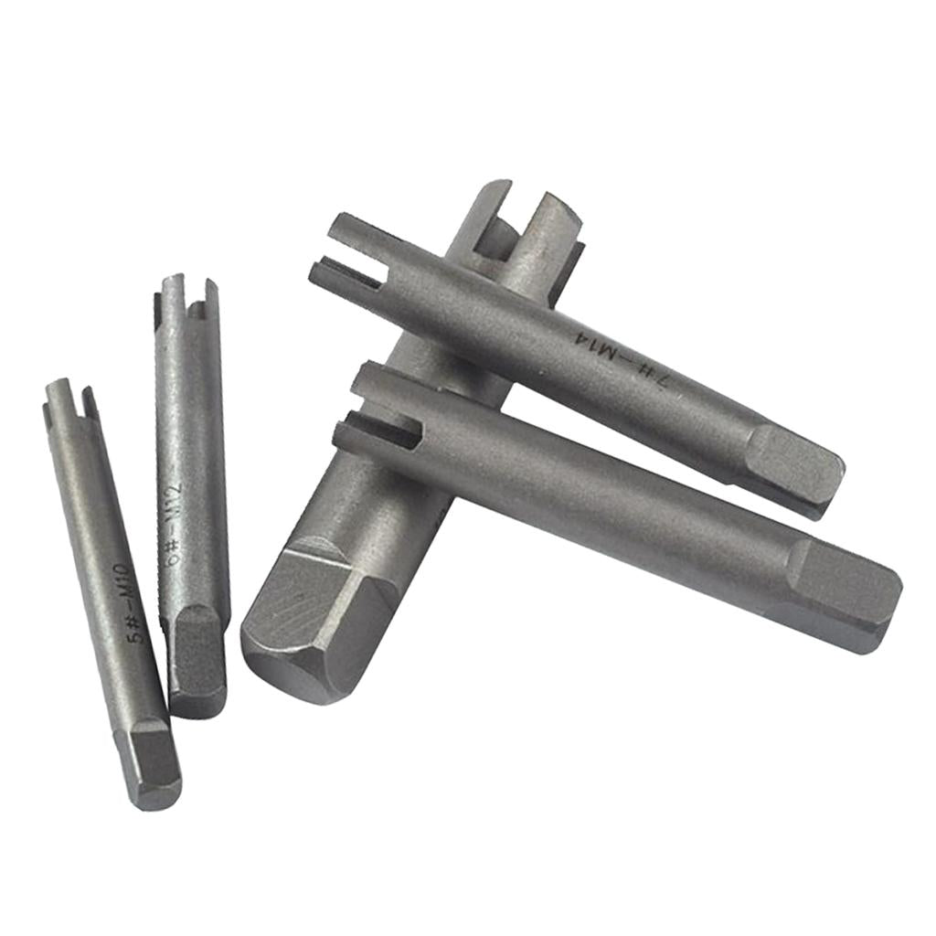 Broken Head Tap Remover Stripped Screw Tap Extractor Set M4-M22 5 Pcs M5-M12