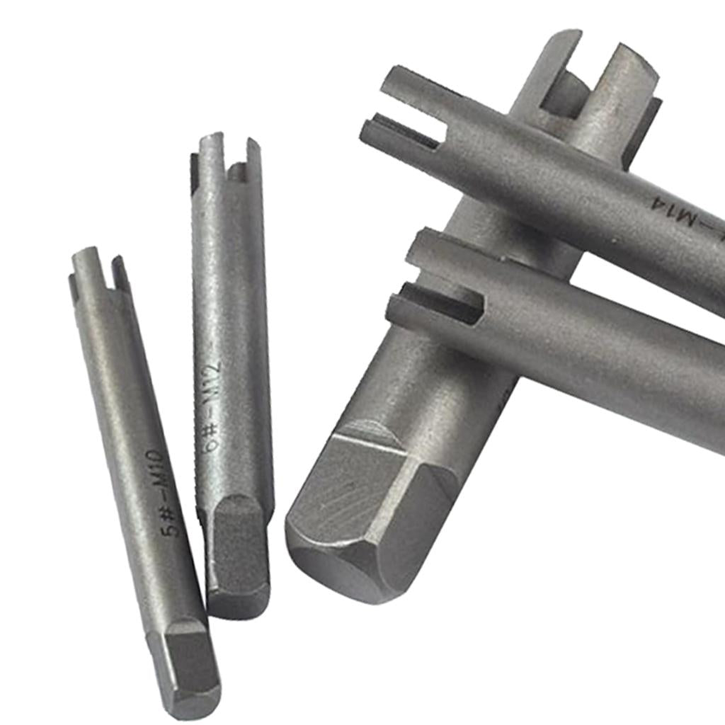 Broken Head Tap Remover Stripped Screw Tap Extractor Set M4-M22 5 Pcs M5-M12
