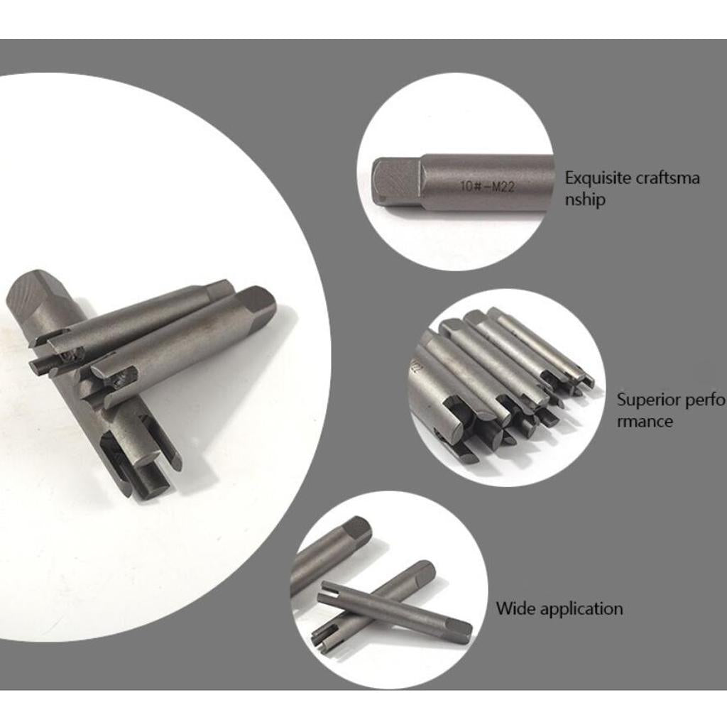 Broken Head Tap Remover Stripped Screw Tap Extractor Set M4-M22 5 Pcs M5-M12