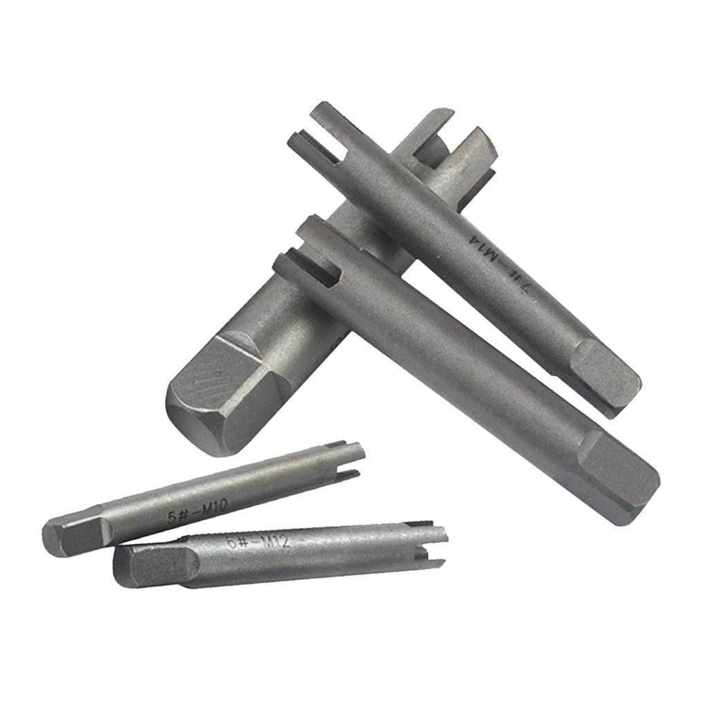 Broken Head Tap Remover Stripped Screw Tap Extractor Set M4-M22 5 Pcs M5-M12