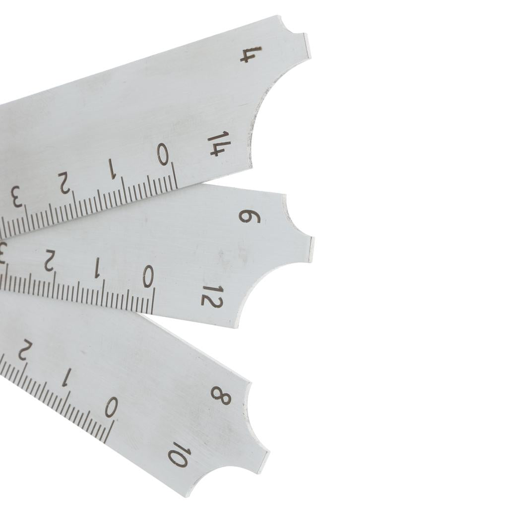 Welding Angle Depth Radius Gauges Set Accurate Inspection Tool Gage, 3 Pieces included, comes with a key ring