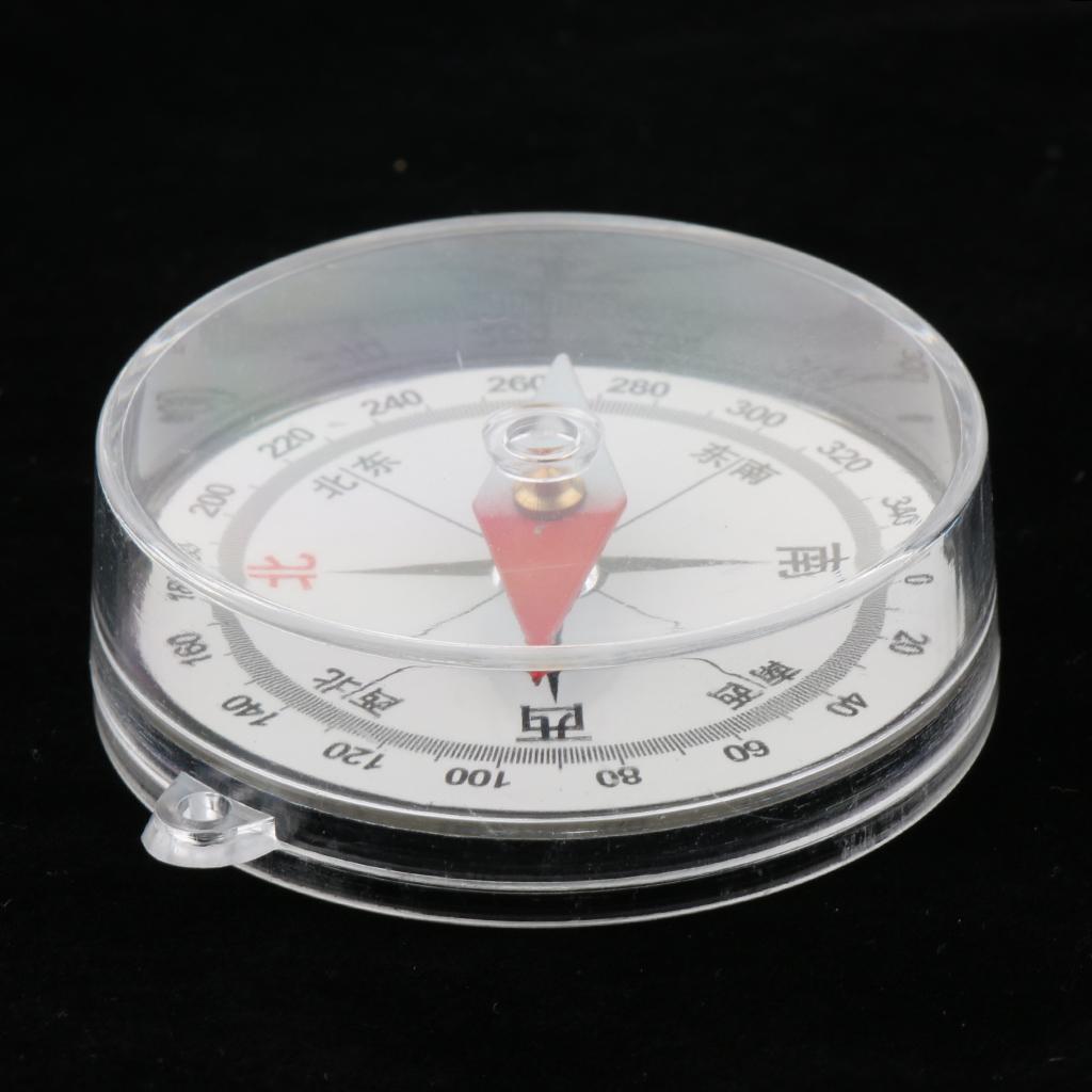 Multi-function 50mm Size Plastic Outdoor Teaching Traveling Camping Hiking Survival Compass Navigation Gift