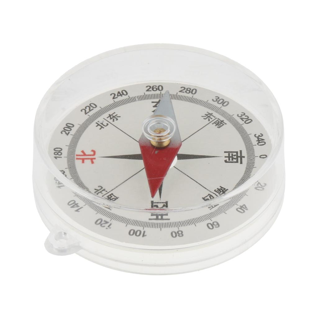 Multi-function 50mm Size Plastic Outdoor Teaching Traveling Camping Hiking Survival Compass Navigation Gift