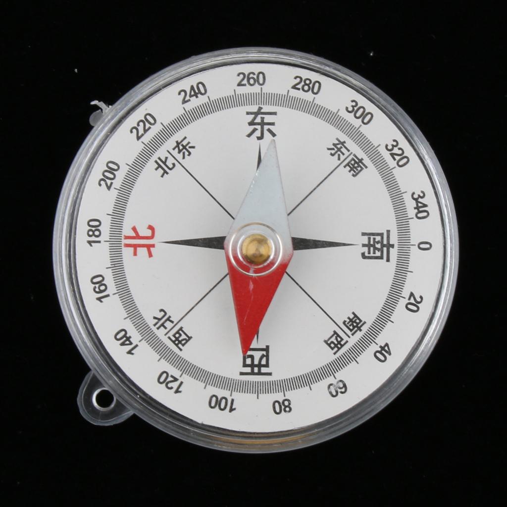 Multi-function 50mm Size Plastic Outdoor Teaching Traveling Camping Hiking Survival Compass Navigation Gift