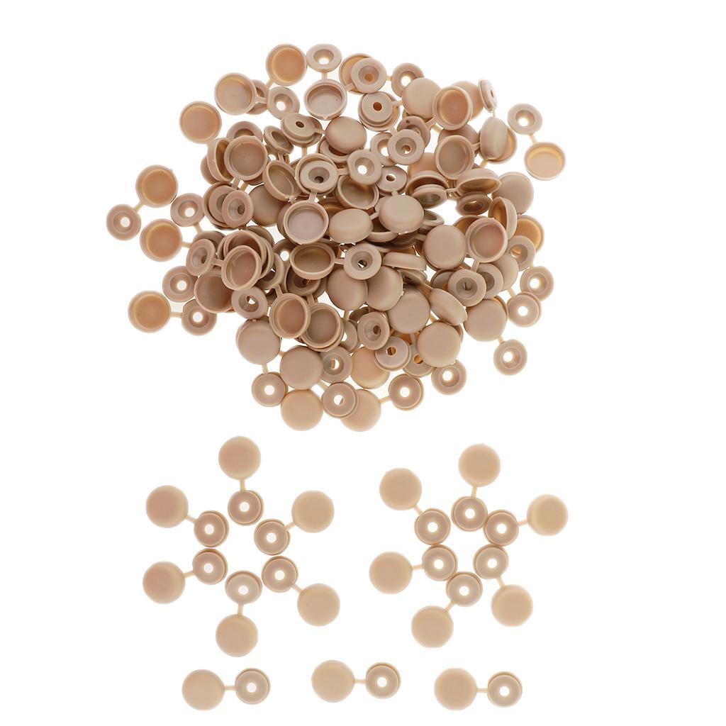 Screw Cover Cap Hole Plug Furniture Hinge Hole Cap 50PCS Brown
