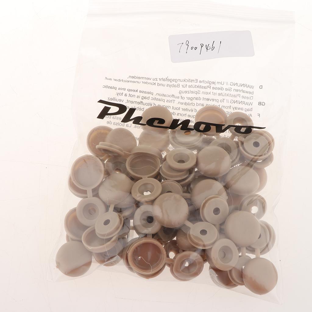 Screw Cover Cap Hole Plug Furniture Hinge Hole Cap 50PCS Brown