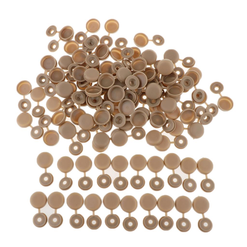 Screw Cover Cap Hole Plug Furniture Hinge Hole Cap 50PCS Brown