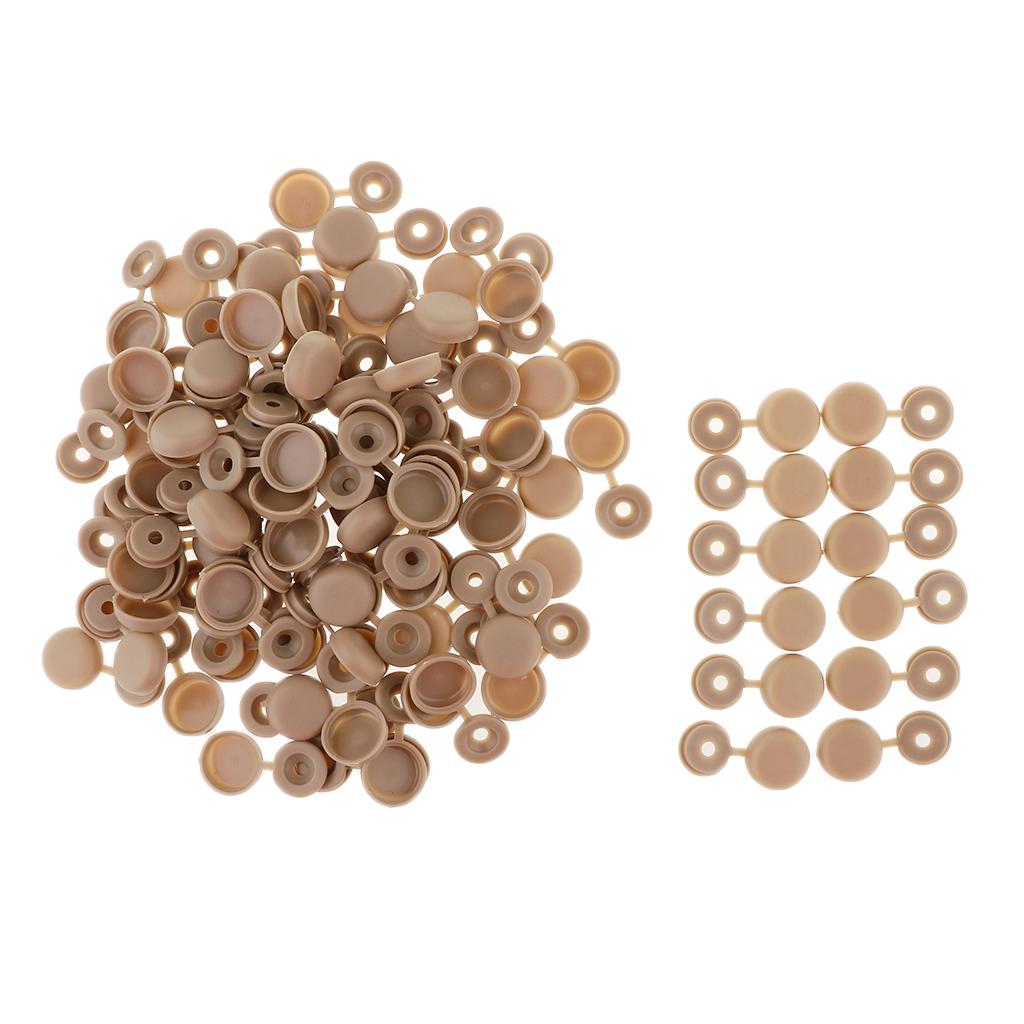 Screw Cover Cap Hole Plug Furniture Hinge Hole Cap 50PCS Brown