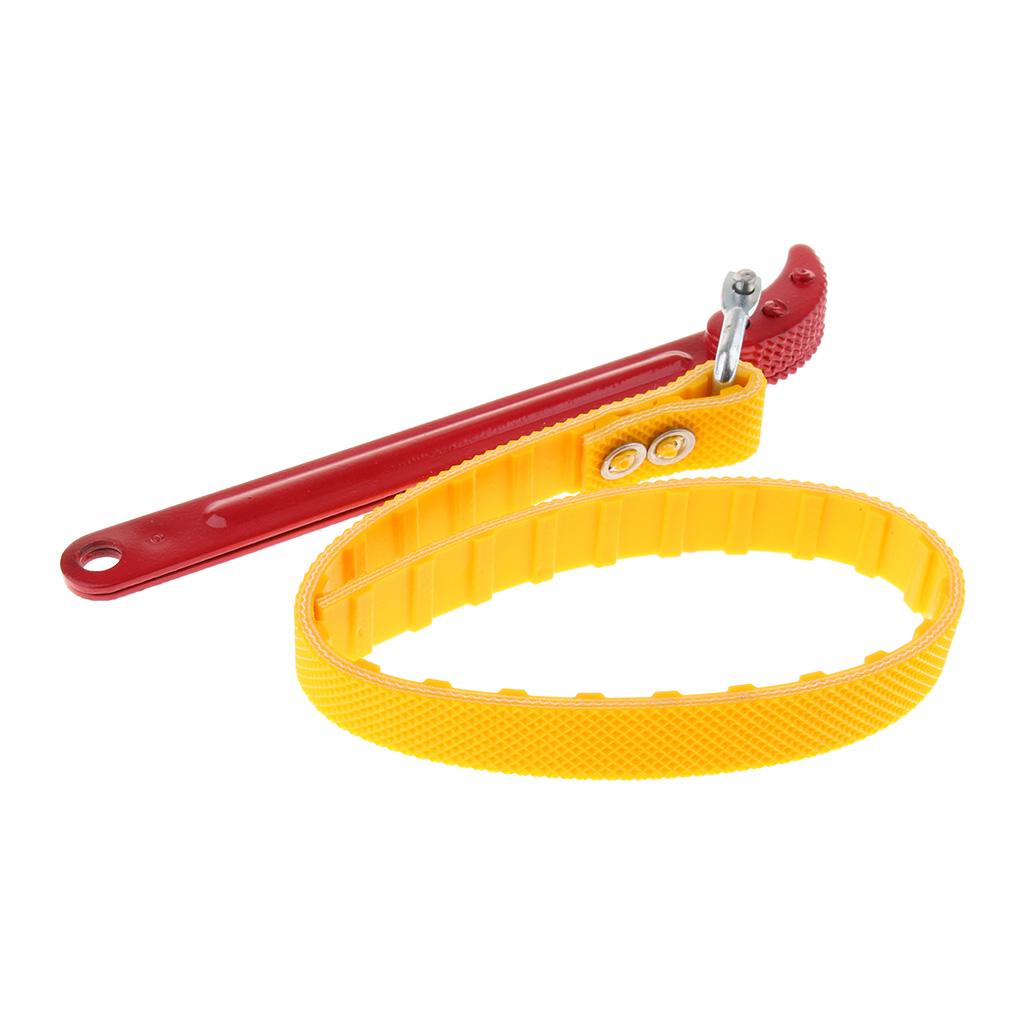 Solid Adjustable Belt Strap Wrench Spanner Oil Filter Removal Wrench Tool