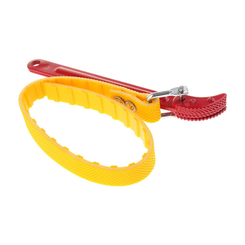Solid Adjustable Belt Strap Wrench Spanner Oil Filter Removal Wrench Tool