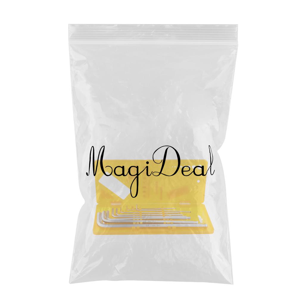 9 Pieces Case Set L-shaped Allen Wrenches CRV Metric Hex Key Long Arm