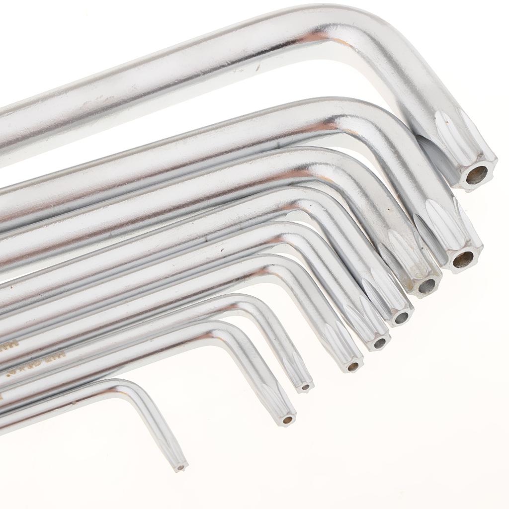 9 Pieces Case Set L-shaped Allen Wrenches CRV Star Key