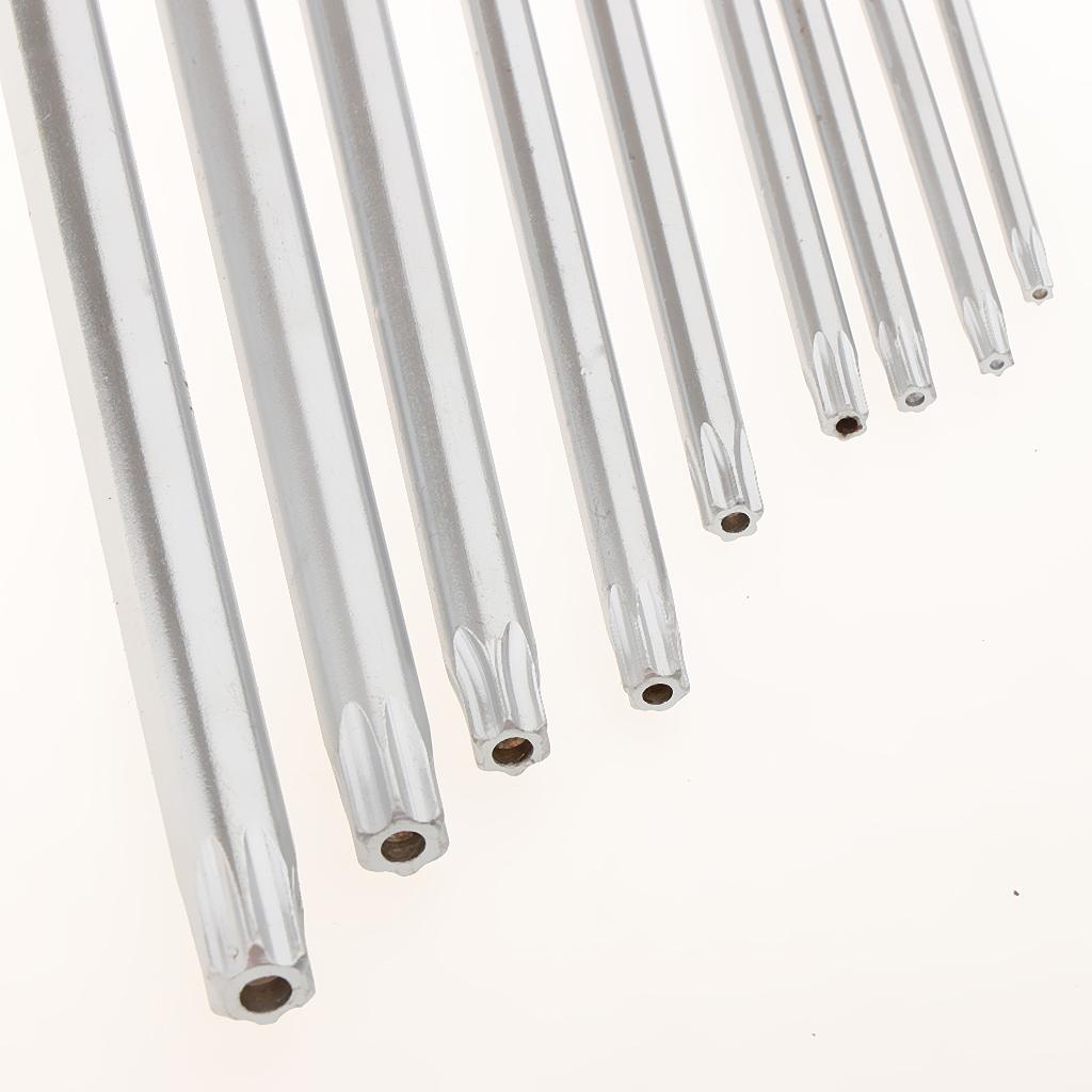 9 Pieces Case Set L-shaped Allen Wrenches CRV Star Key Long Arm