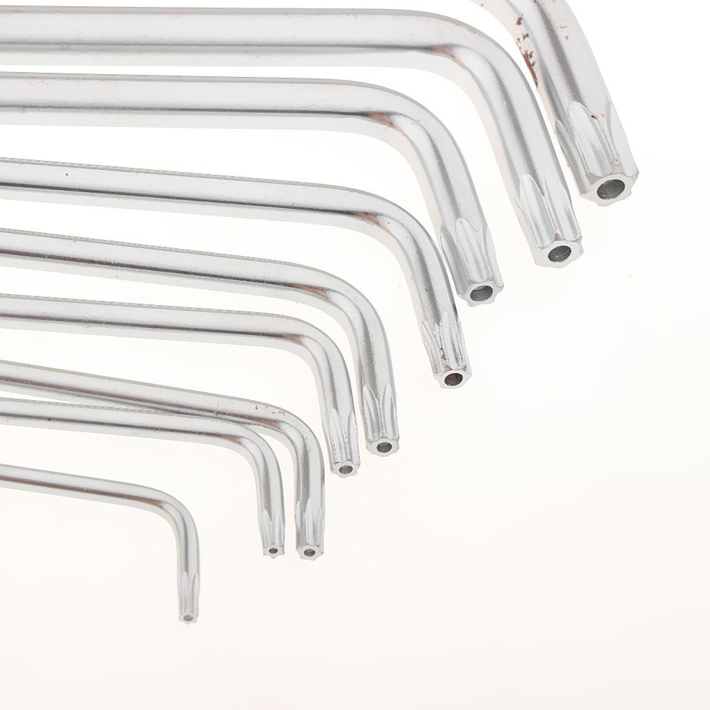 9 Pieces Case Set L-shaped Allen Wrenches CRV Star Key Long Arm