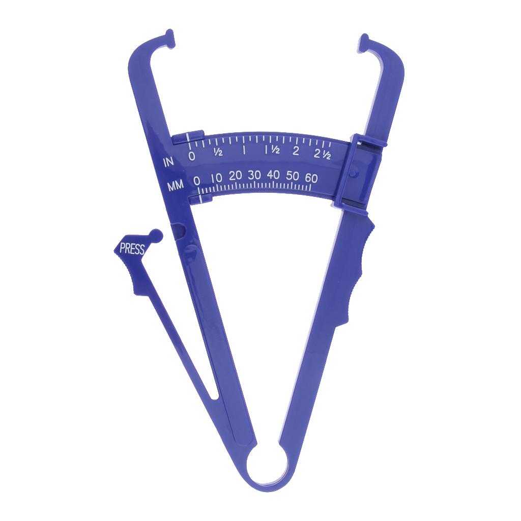 0-60mm Body Fat Tester Caliper Caliper Keep Health Slim Fitness Cyan Blue