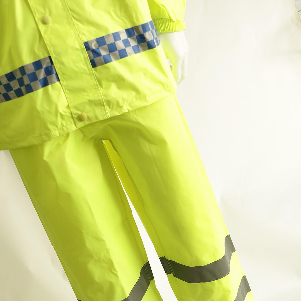 Mens Waterproof Jacket Trousers Pants Reflective Rain Suit Coat Safety XL