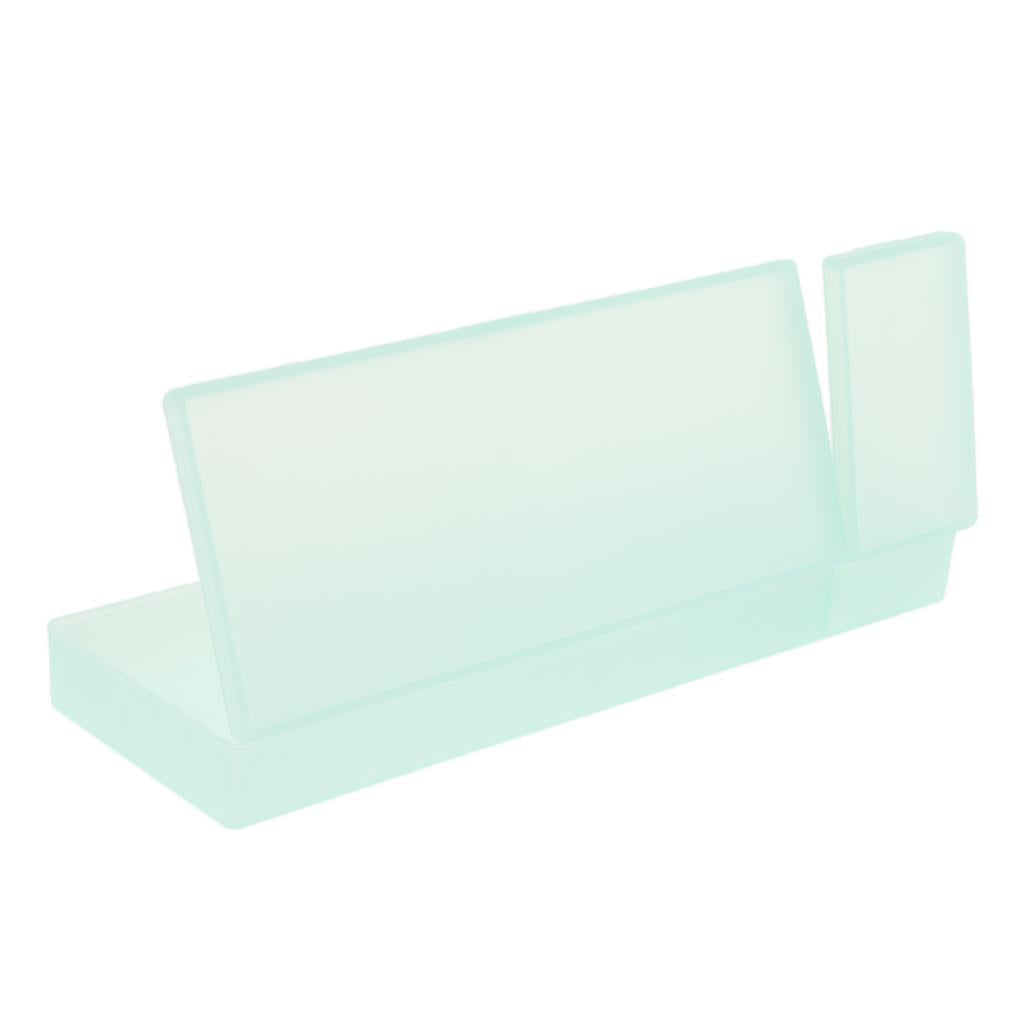 Plastic Pencil Case Pen Storage Box School Office Tabletop Supplies Blue L