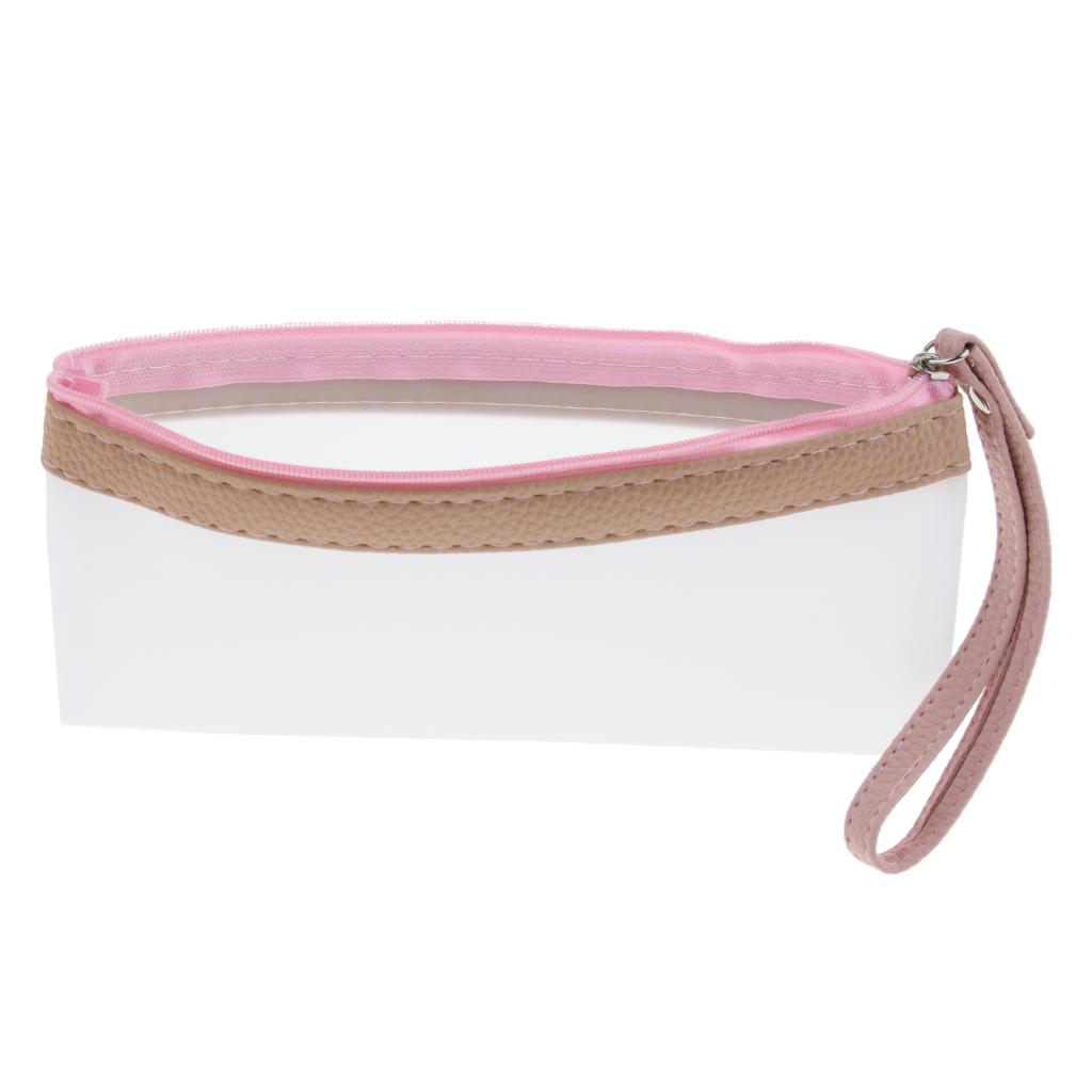 Pen Storage Case Large Capacity Pen Holder Totes Pouch Zipper Bag Pink
