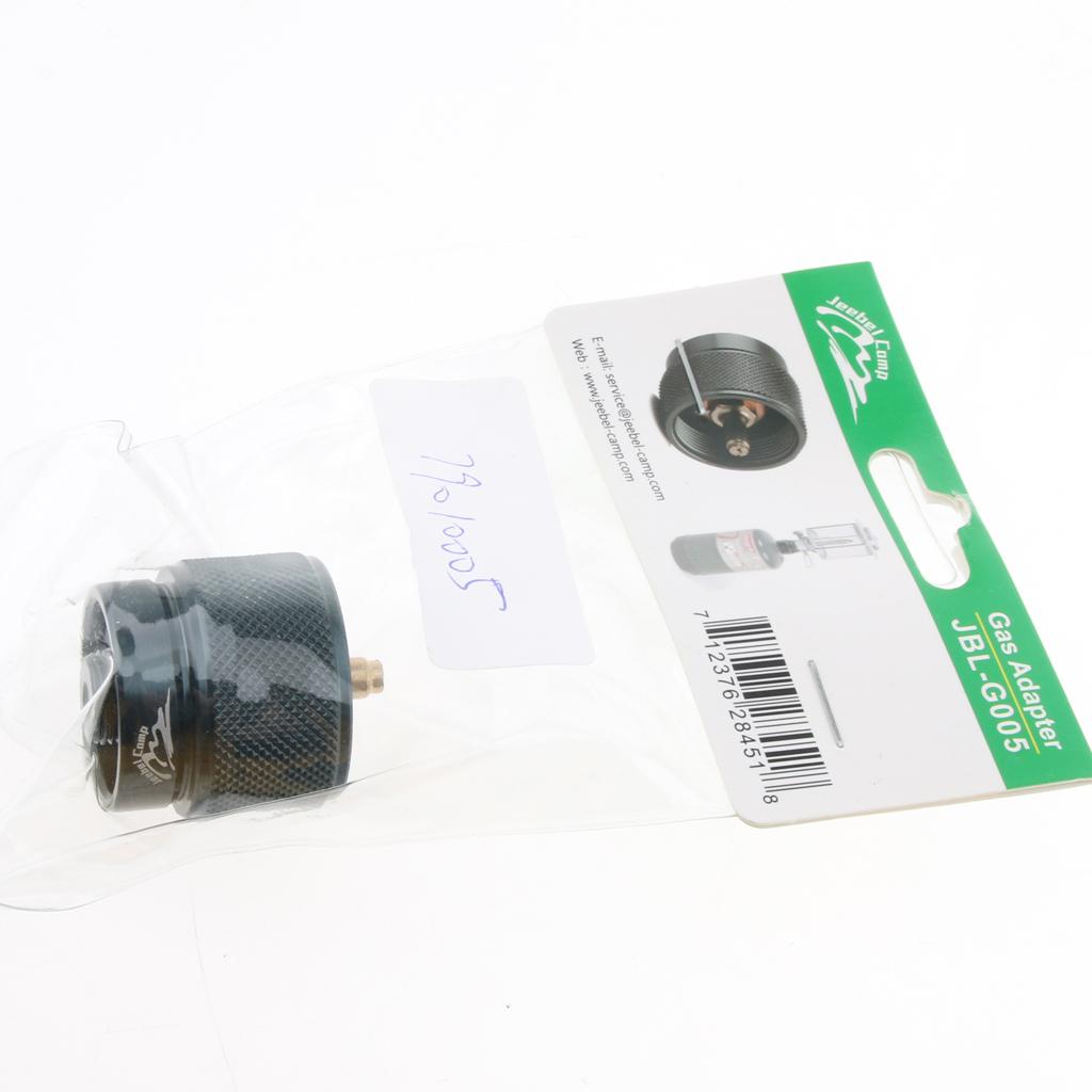 Camping Stove Adapter 1LB Small Gas Tank Input and Lindal Valve EN417 Output